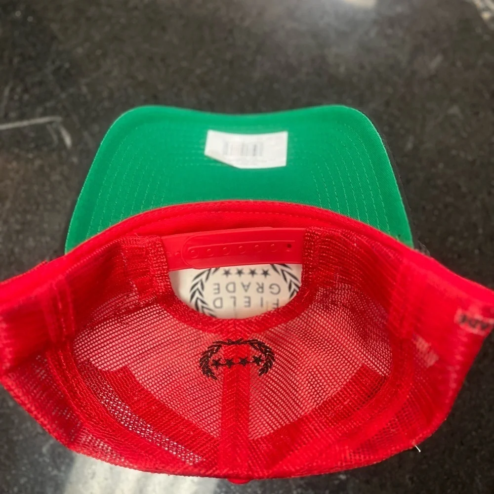 Opps  Red and Black graphic trucker Cap